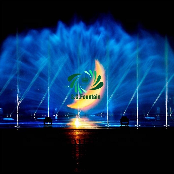 Floating Lake Movie Water Screen Fountain for Projector and Laser Show