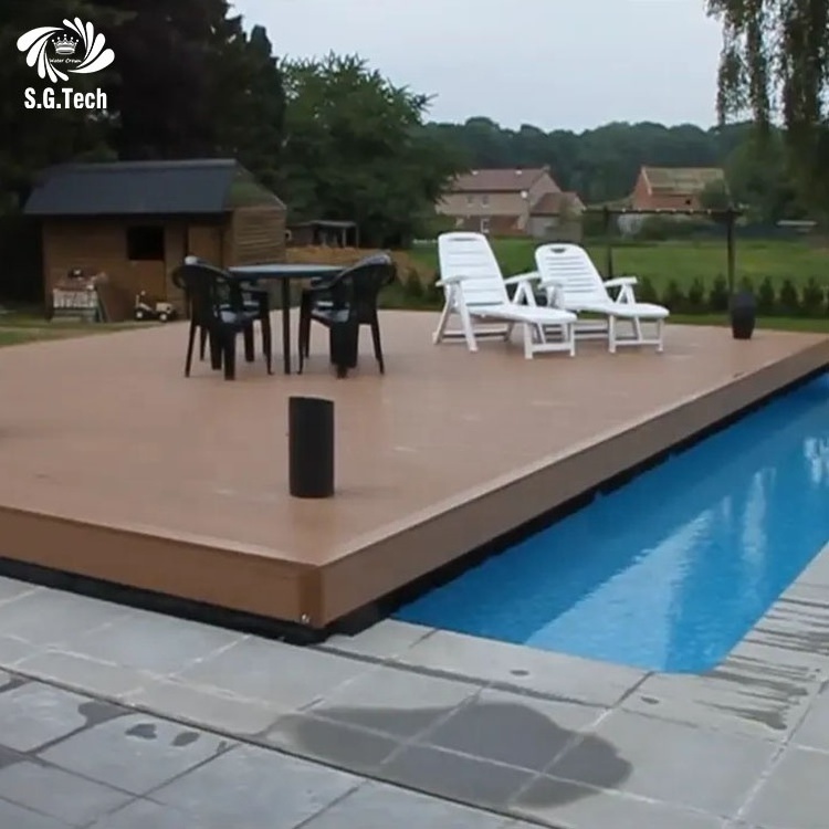 Water crown swimming pool cover for outdoor pools sliding pool cover customized in multiple colors