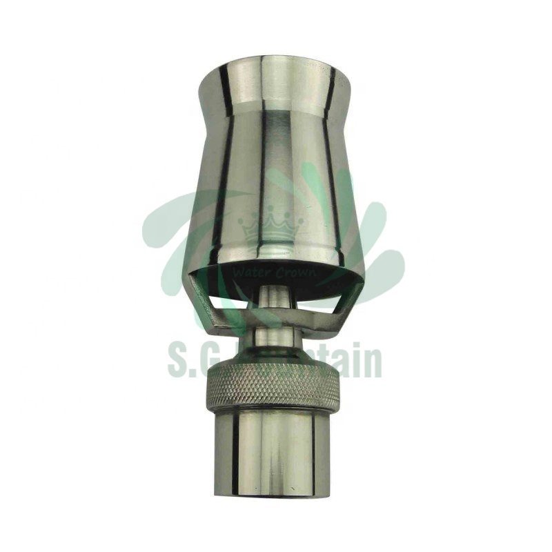 SS304 Brass Cedar Shape Spray Jet Cascade Ice Tower Spray Nozzle Adjustable Ice Tower Fountain Nozzle