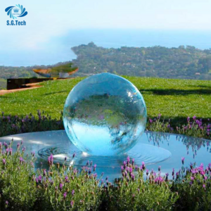 Modern style hollow Ball shape Sculpture Stainless Steel/Acrylic sphere globe fountain for decoration