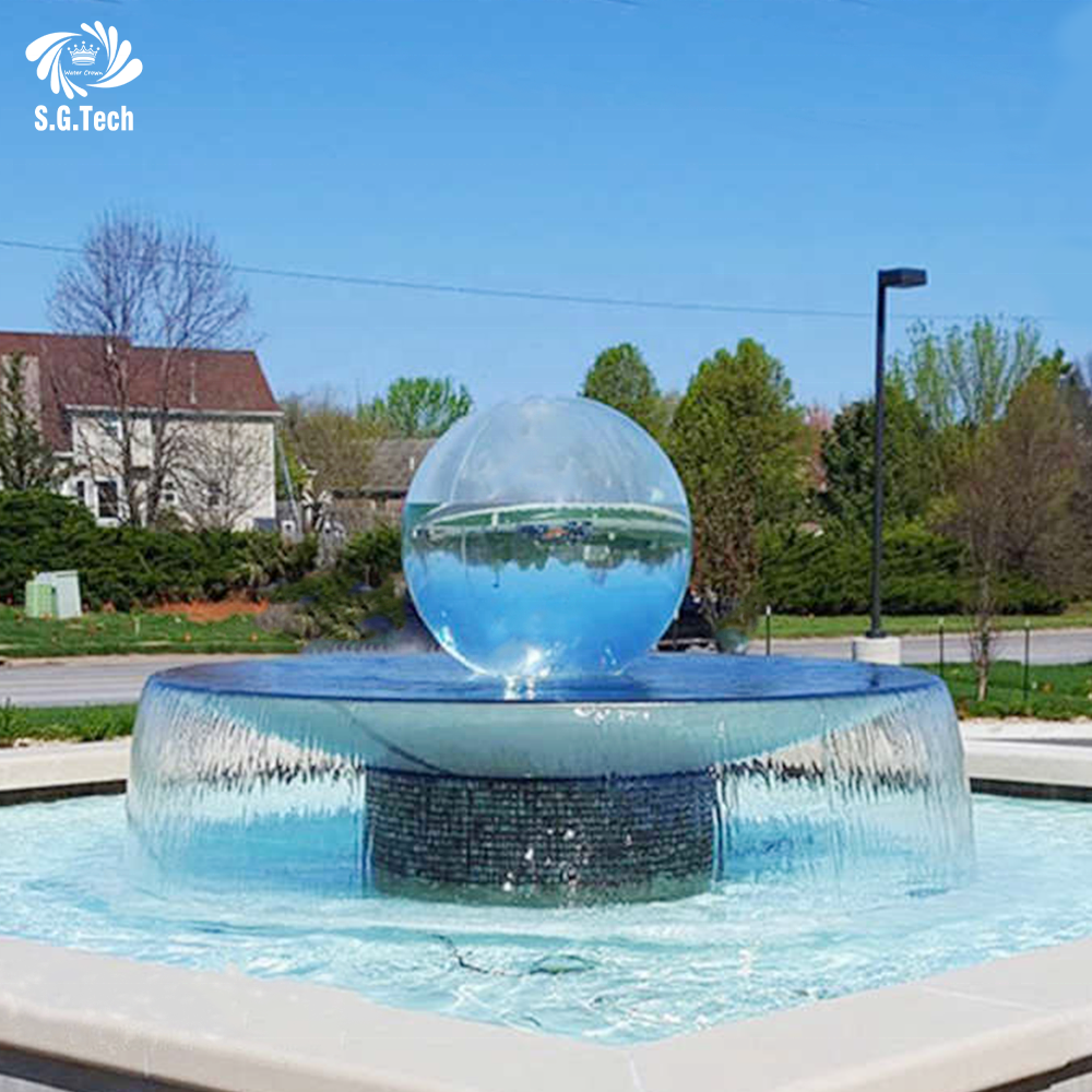 Garden decoration Globe Sphere Acrylic Crystal Ball Fountain Large water feature