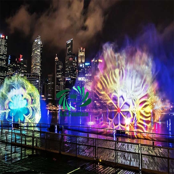 Floating Lake Movie Water Screen Fountain for Projector and Laser Show