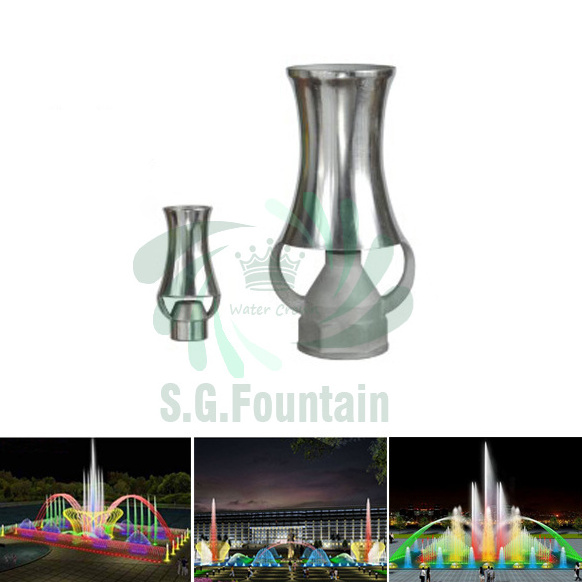 SS304 Brass Cedar Shape Spray Jet Cascade Ice Tower Spray Nozzle Adjustable Ice Tower Fountain Nozzle