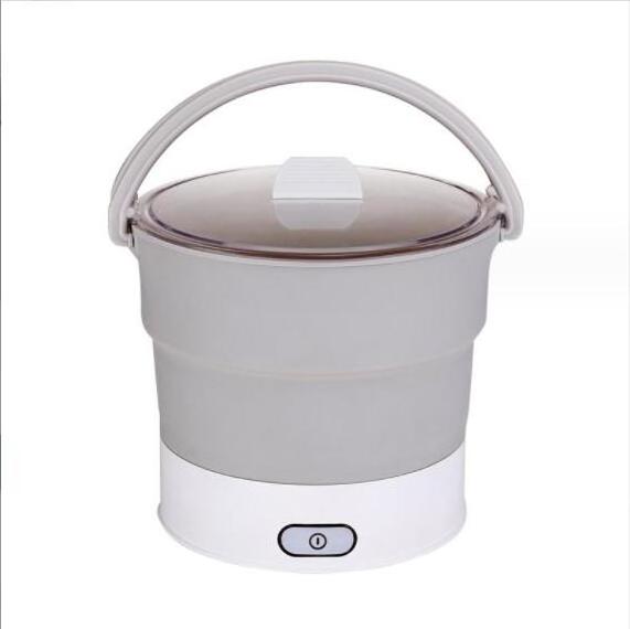 Custom 1000ml multi-functional foldable silicone rice cooker portable outdoor travel use mini hot pot steamer soup noodle pot