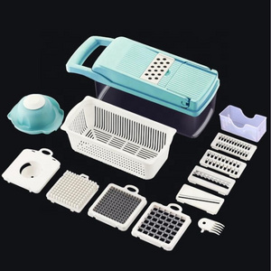 Vegetable slicer dicer / Food Chopper / Multi-function hand adjustable manual Vegetable shredder dicer