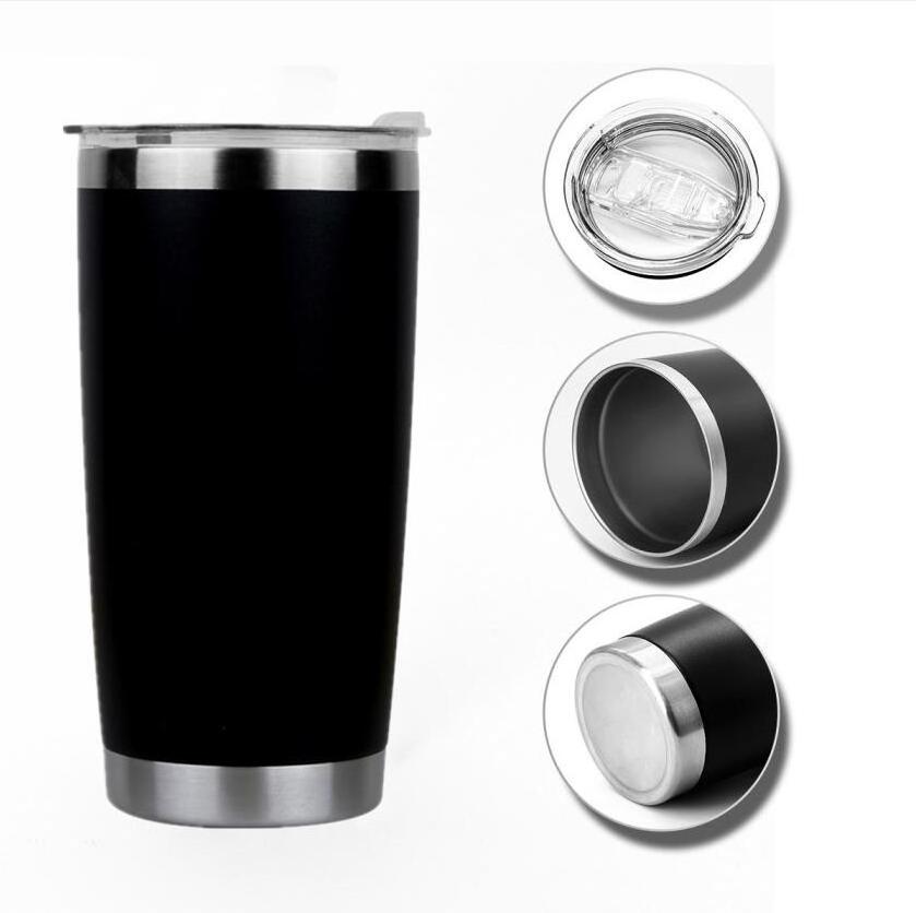 Thermal Cups 20 Oz Insulated Coffee Beer Travel Tumbler Cups Tumbler Double Wall Wine Glass Stainless Steel Glass with Lid Mugs