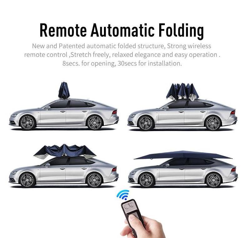 Portable Automatic sunshade / waterproof car umbrella remote control car cover / car tent umbrella automatic