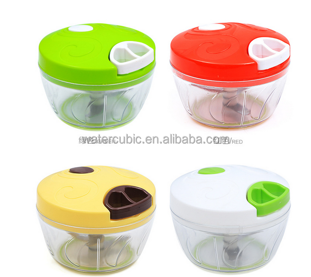 Hot selling Creative household manual kitchen hand held food chopper pull string vegetable chopper