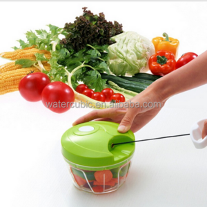 Hot selling Creative household manual kitchen hand held food chopper pull string vegetable chopper