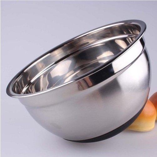 Hot Selling Stainless Steel Mixing Bowl with Ergonomic Non-Slip Silicone Base Professional Kitchenware