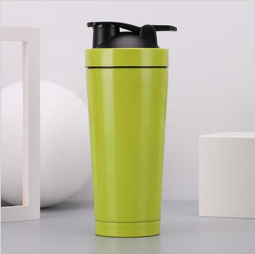 Stainless Steel  protein shaker bottle gym shaker bottle protein dual shaker cup 25OZ 750ml