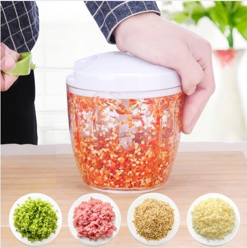 900ml Functional Food Chopper Manual Hand Pull Veggie Blender/Mincer/Meat Grinder Chop Fruits Vegetables Nuts Onions for Salad