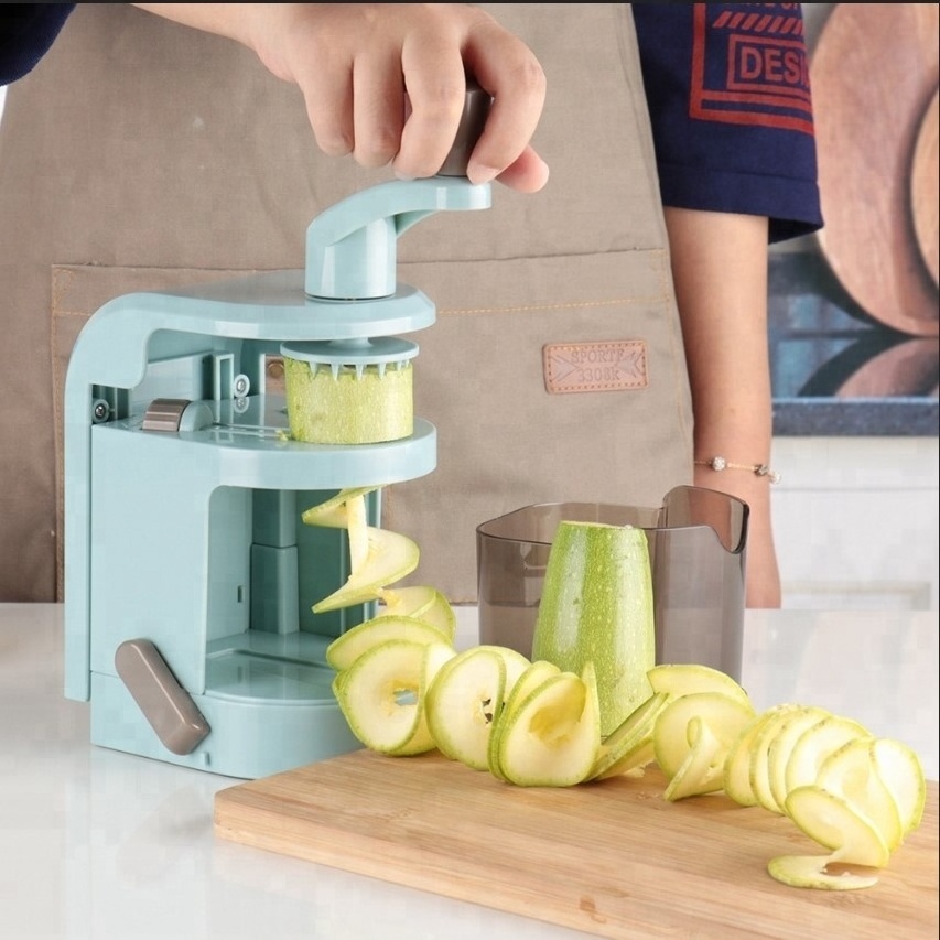 Hot Sale Vegetable Slicer Cutter Chopper Spiralizer Shred Multifunctional Zucchini Noodle Maker Potato Spiral Cutter