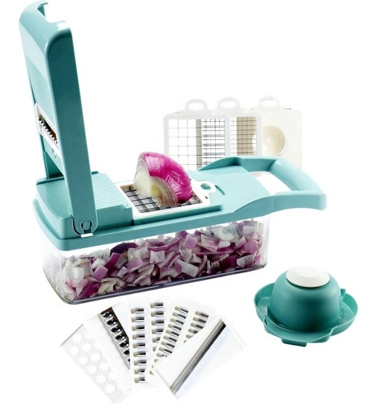 Multifunctional Mandoline Vegetable Fruit Cube Cutter Slicer Salad Onion Chopper Dicer