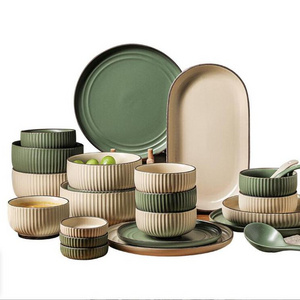 Ceramic dinner plates set price 2020 new style porcelain dinner sets restaurant crockery dinnerwares