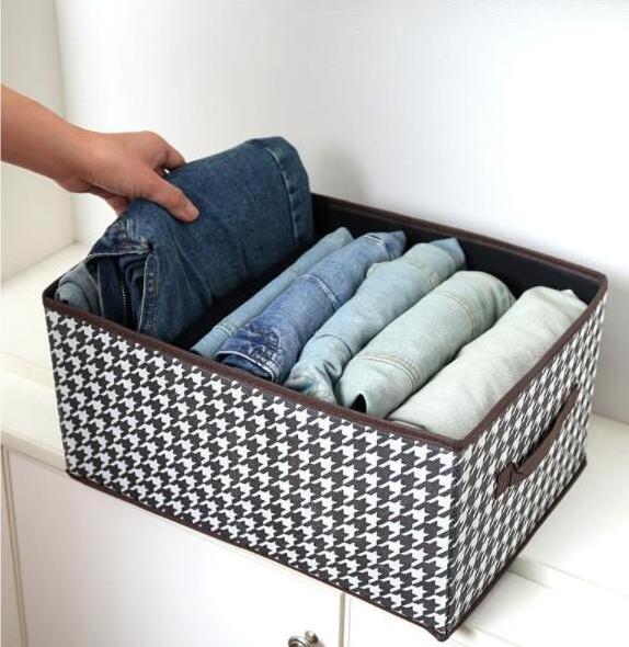 2024 Hot selling folding Drawer Organizers Clothes Mesh Cotton Compartment Storage Box wardrobe Closet Organizer for Clothes