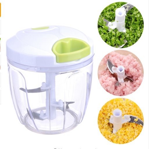 900ml Functional Food Chopper Manual Hand Pull Veggie Blender/Mincer/Meat Grinder Chop Fruits Vegetables Nuts Onions for Salad