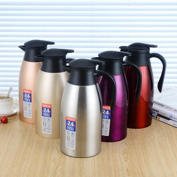 Thermos tea coffee pot / double vacuum flask vacuum travel pot / airpot thermal coffee carafe