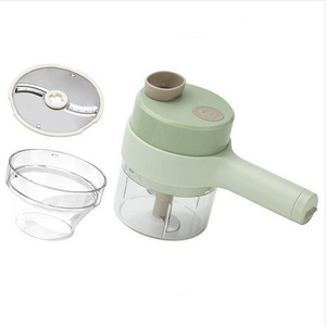 Hot Selling Wireless USB Electric Mini Food Processor Garlic Chopper Vegetable Slicer With 200ML Capacity Cup