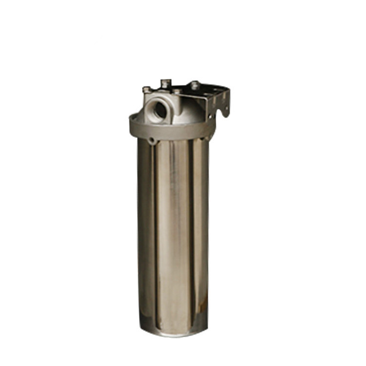 Stainless Steel SS304 316L Single Cartridge 10 20 30 40 Inch Water Filter Housing On Rainwater Harvesting System