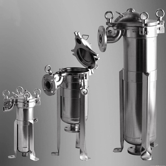 Industry stainless steel bag filters on water purifier filtration system