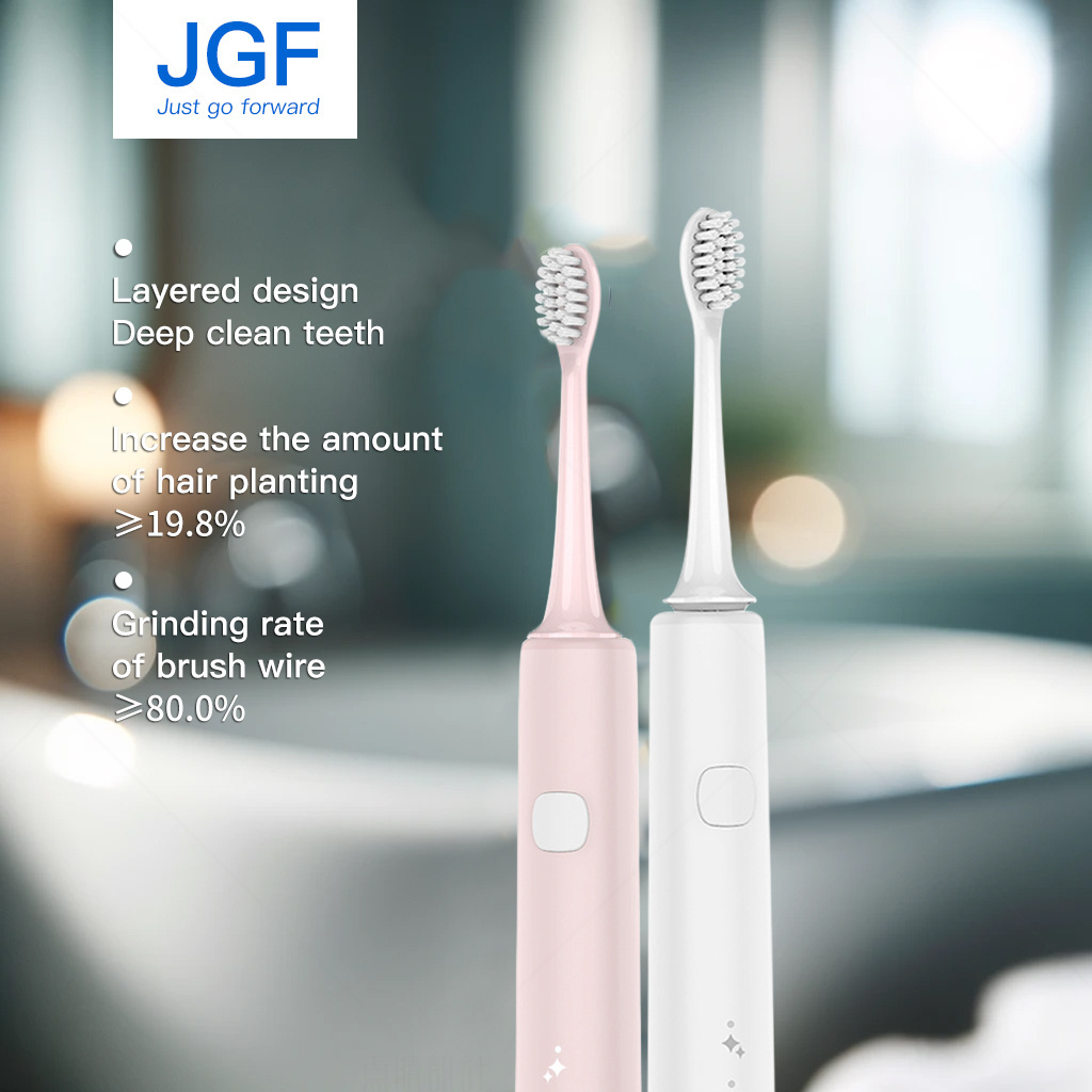 wholesale JGF Brand ready to ship sonic electric toothbrush with 2 mini toothbrush heads for young people