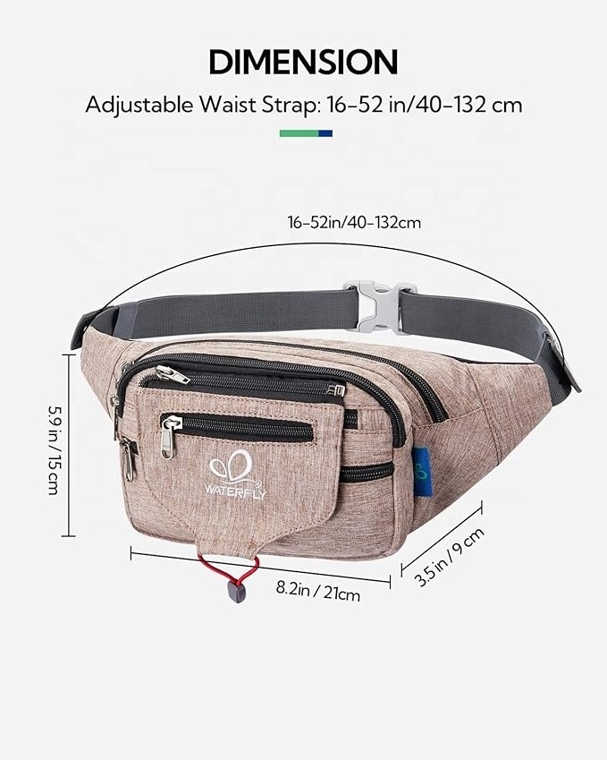 Travel Outdoor Sports Activities Multifunctional Women Men Waterproof Larger Capacity Hidden Extension Strap Bum Waist Bag