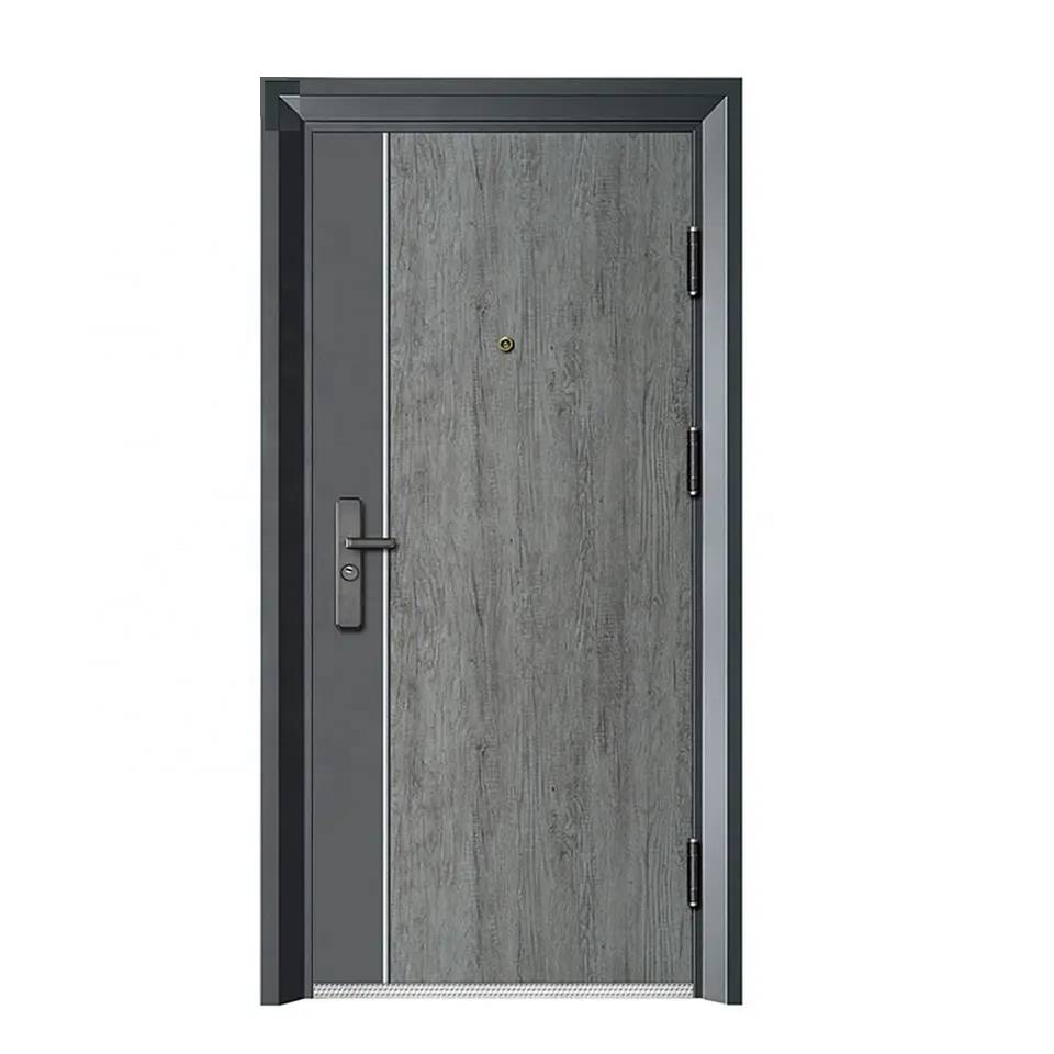 White Modern Entrance Stainless Steel Doors Metal Modern Exterior Door Design