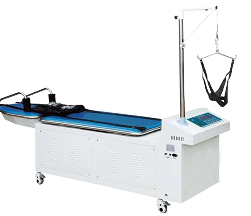 Auxiliary therapeutic cervical and lumbar traction bed traction equipment for hospital bed