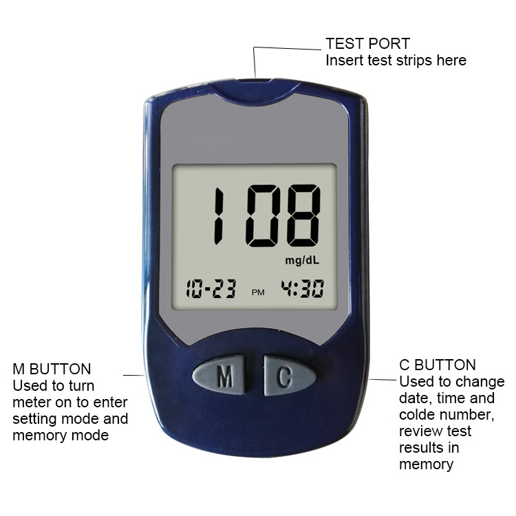 Blood sugar Glucose Test Machine Digital Blood Glucose monitor