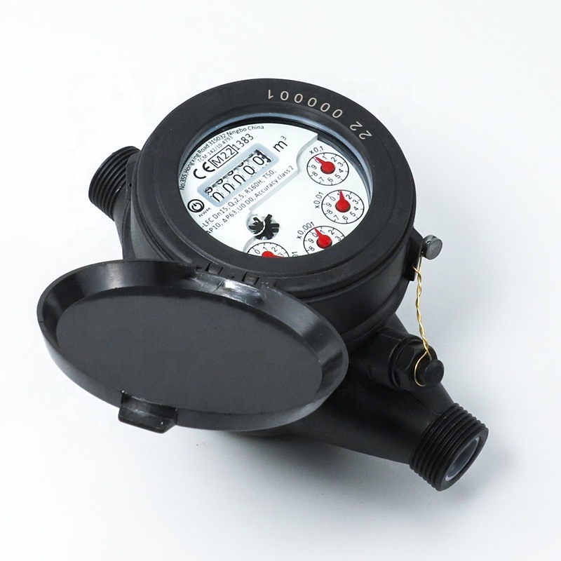 Mechanical Residential Multi-Jet Wet Type Water Meter Class C / R80 / R160 Plastic body