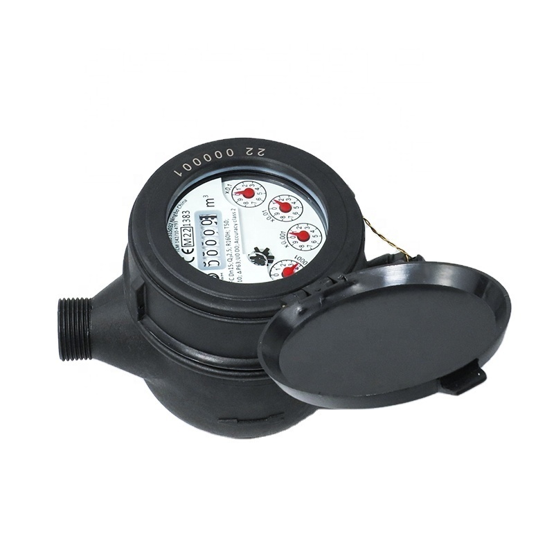 Mechanical Residential Multi-Jet Wet Type Water Meter Class C / R80 / R160 Plastic body