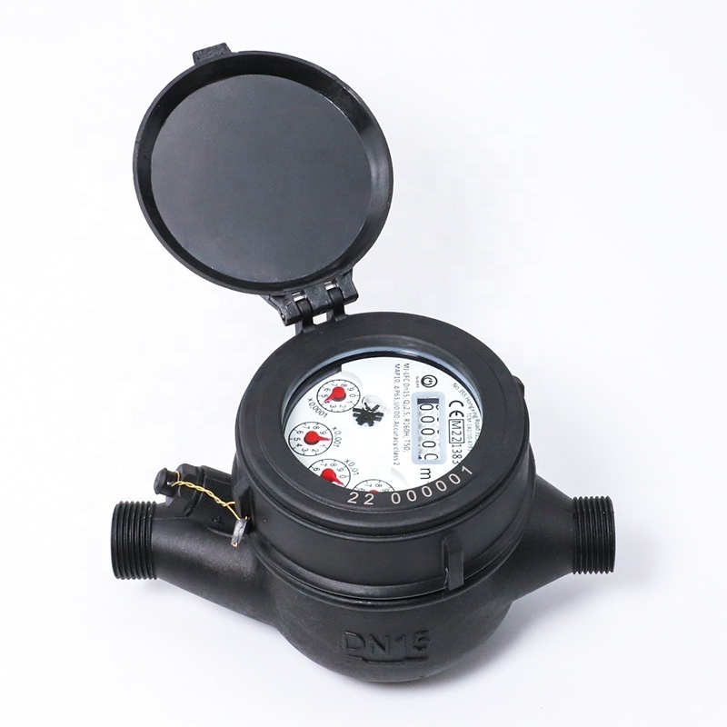 Mechanical Residential Multi-Jet Wet Type Water Meter Class C / R80 / R160 Plastic body