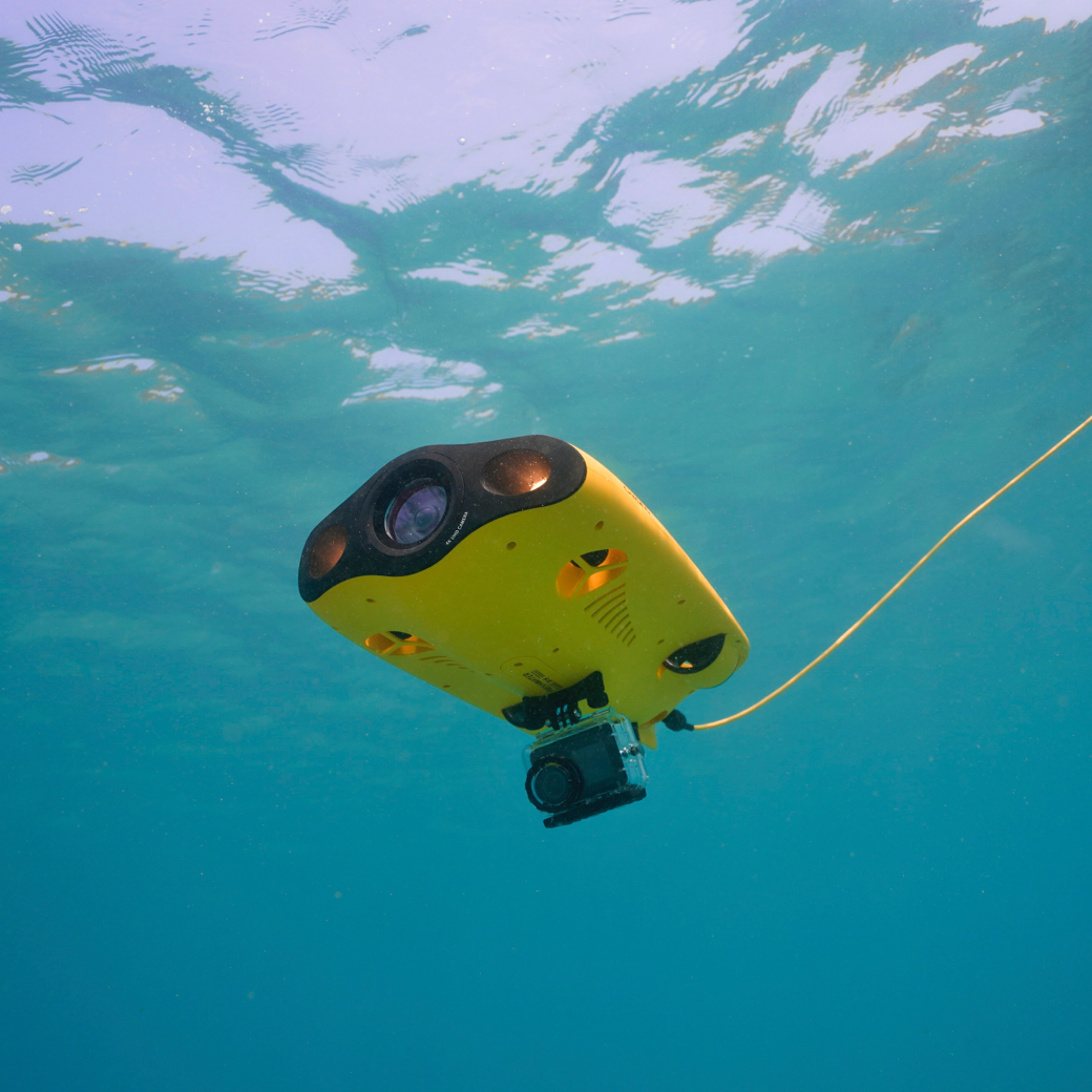 Chasing Gladius Mini S with Robotic Arm Underwater Drone ROV With 4k Uhd Camera Remote Control Rc Submarine