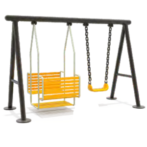 Outdoor Playground Swing Set Outdoor Metal Swing Kids Playground Equipment Garden Swing For Children