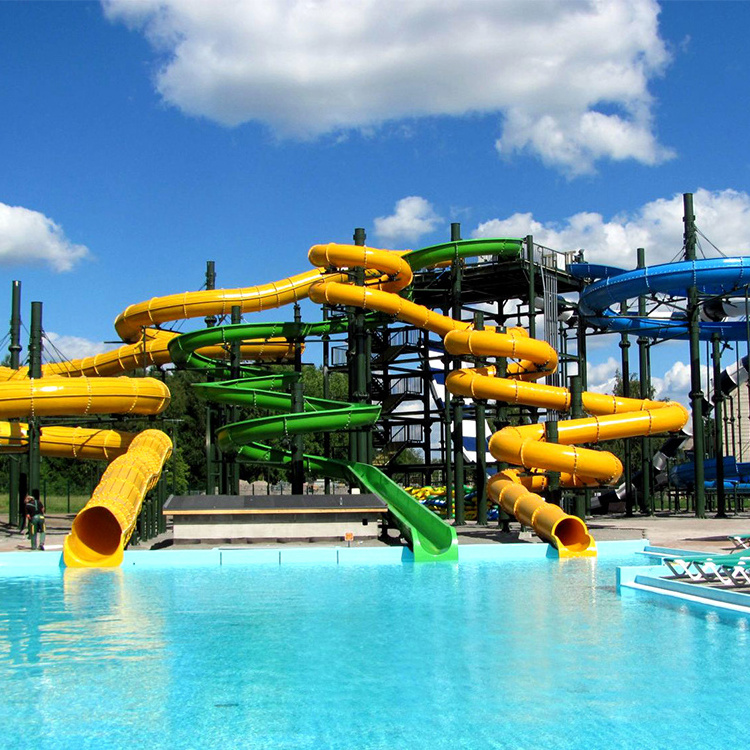 Commercial Fiberglass Water Park Equipment Water Pool Slides Aqua Park Body Slide