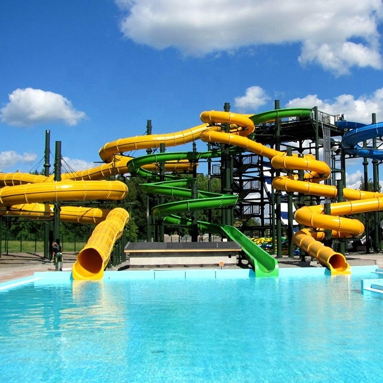 Professional Pool Nip Slip On A Water Spiral Slide Fiberglass Water Slidewater Park Slide Parts For Sale