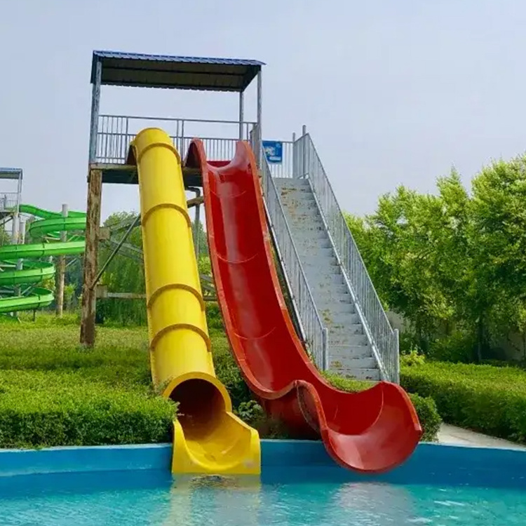 China Factory Fiberglass Water Park Slide Swimming Pool Slides For Kids Adult waterslide