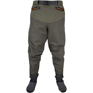 Wholesale 3Ply Durable Breathable Waterproof Wader with Neoprene StockingFoot for Fishing/Hunting