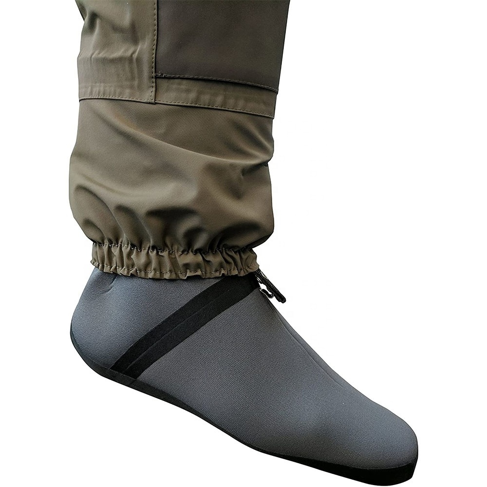 Wholesale 3Ply Durable Breathable Waterproof Wader with Neoprene StockingFoot for Fishing/Hunting