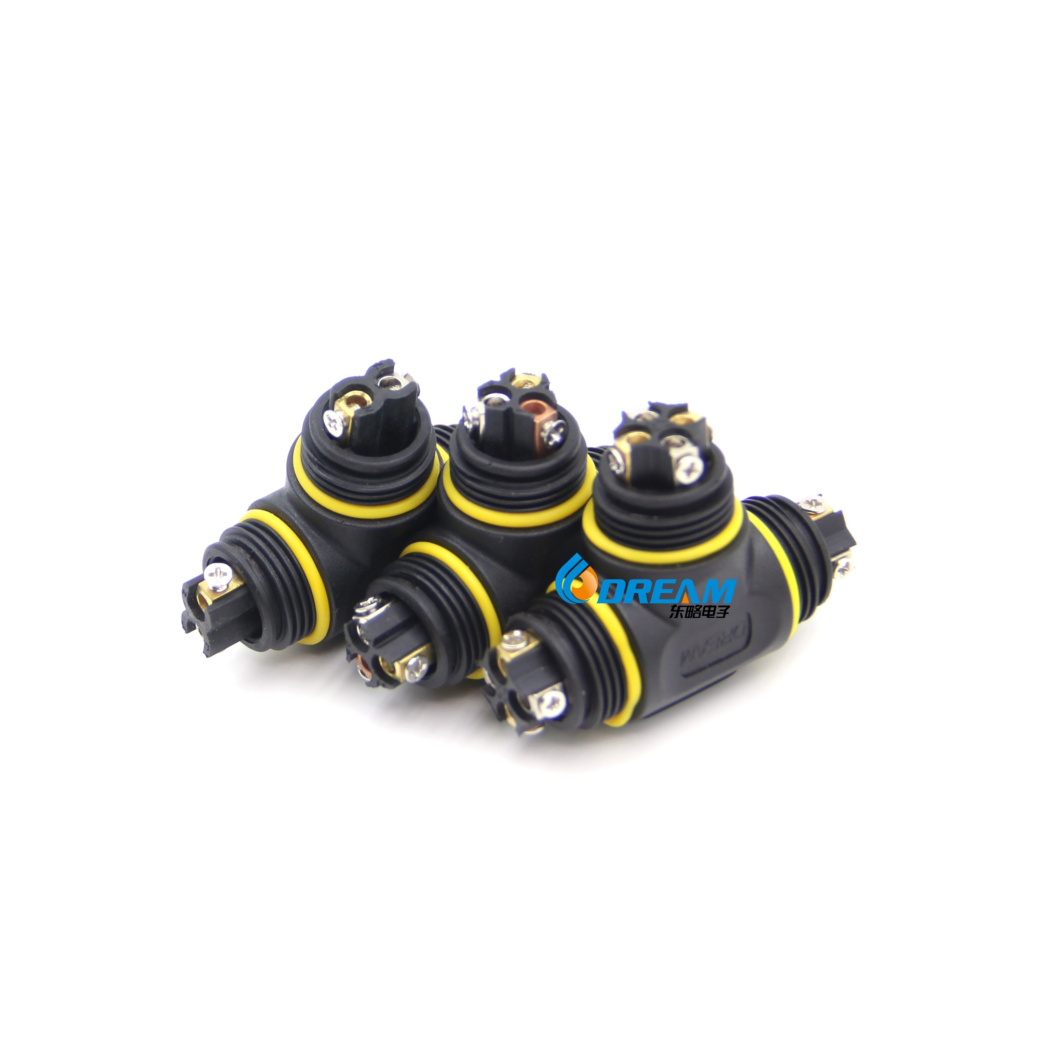 IP68 Waterproof wire connectors Deam-start 3 way male female power connector amphenol