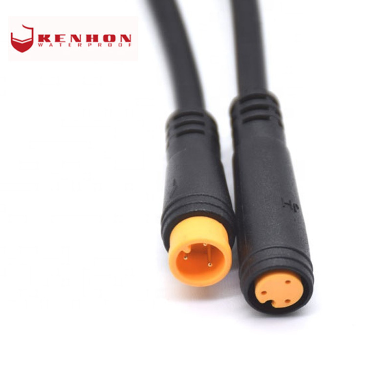 IP67 M6 2 3 4 5 6 Pin Electric Bicycle Ebike Motor Extension Cable Waterproof Connector