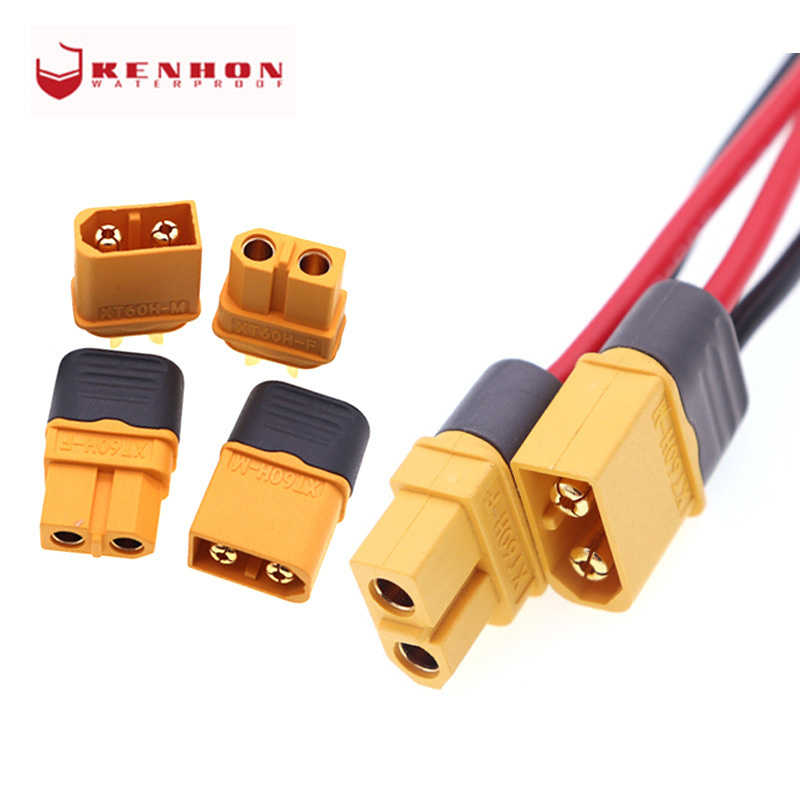 Kenhon Yellow Black  Male female spot supply aviation model  battery power connector banana connector plug XT150 XT30 XT60 XT90