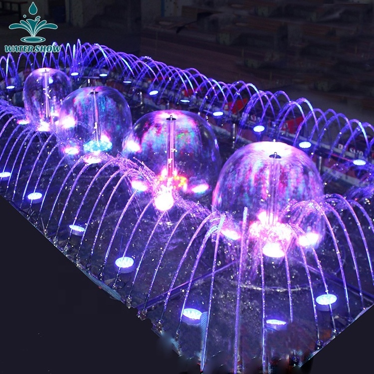 Music control waterfall led light outdoor water fountain jets