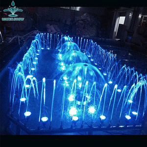 Music control waterfall led light outdoor water fountain jets