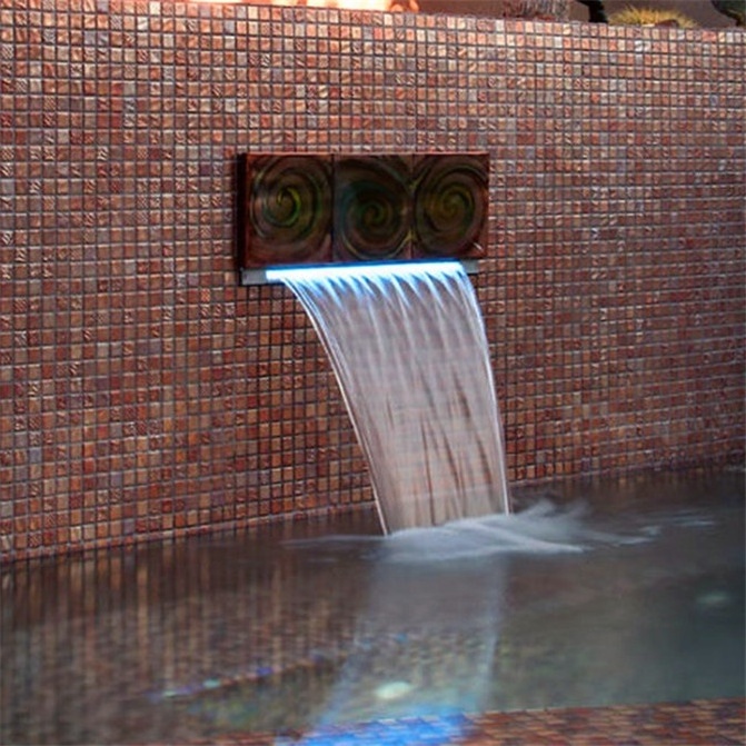 Outdoor Stainless Steel Waterfall Cascade Waterfall with Variable Sizes