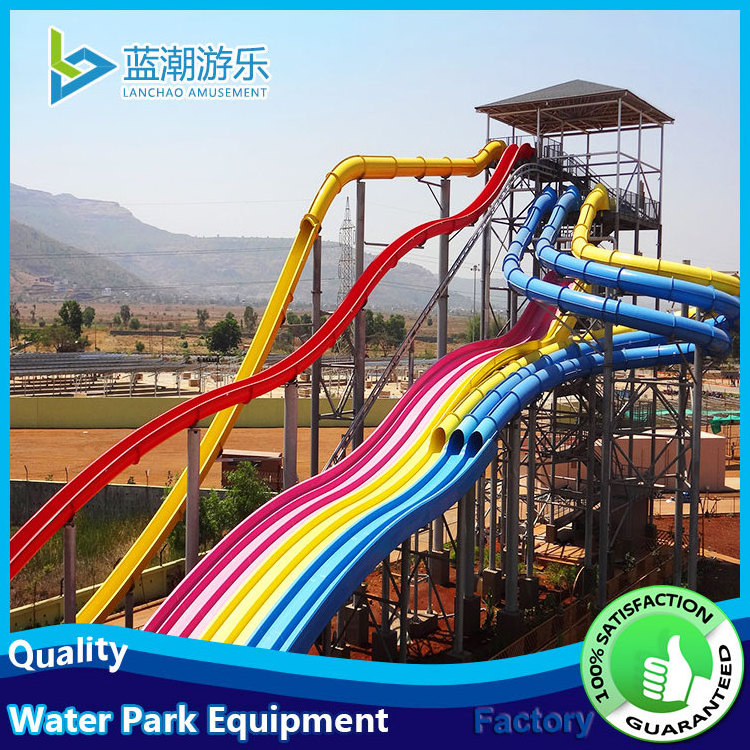 Closed Water Park Spiral Slide Swimming Pool Fiberglass Slide for Sale