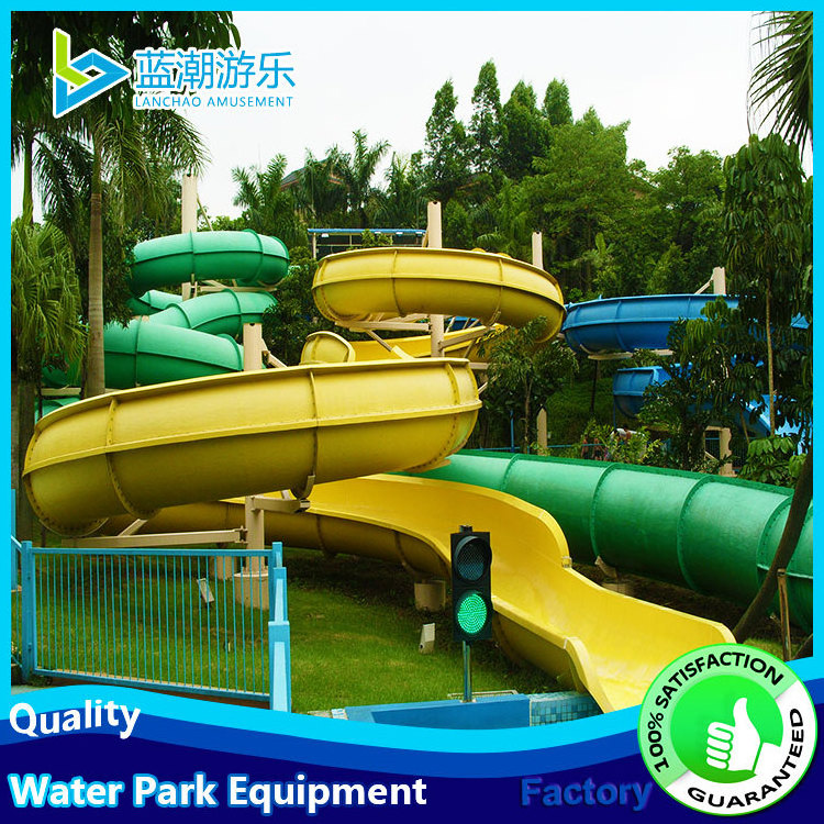 Smooth Water Slide Used Fiberglass Swimming Pool Slides for Sale