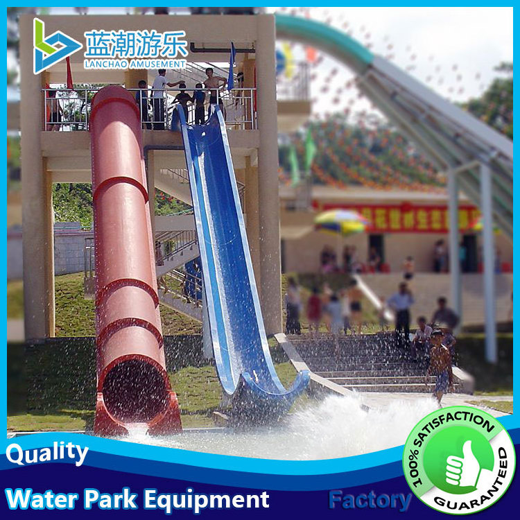 Fiberglass swimming pool water park tubes barrel and sled slide for sale