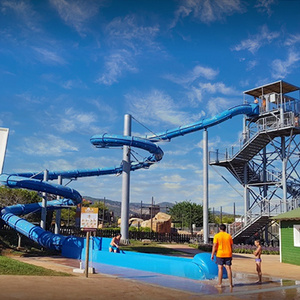 Closed Water Park Spiral Slide Swimming Pool Fiberglass Slide for Sale